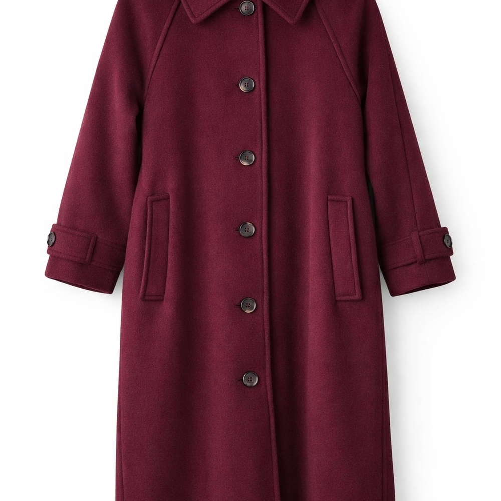 Abercrombie & Fitch Burgundy Trench Coat